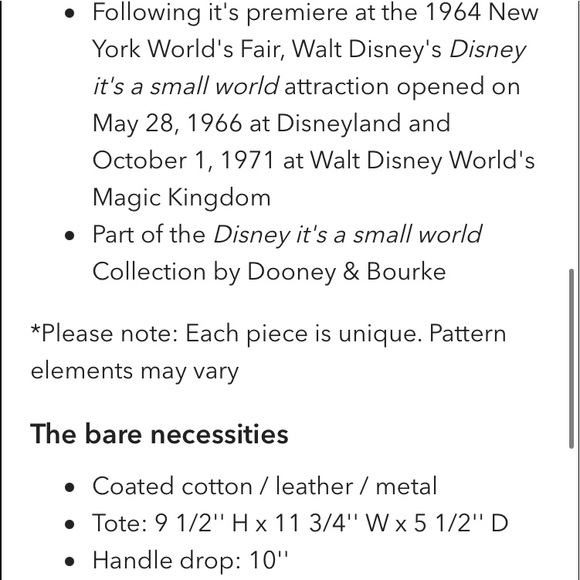 NWT Dooney and bourke It’s a small world tote - Picture 4 of 4